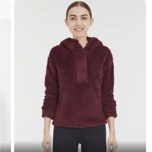 NWOT Koolaburra By Ugg Brushed Back Sherpa Pullover Hoodie Size XL